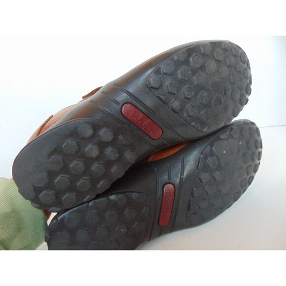 Men's Cole Hahn Slip on brown leather hook & loop closure Size 8M small flaw - Picture 7 of 9